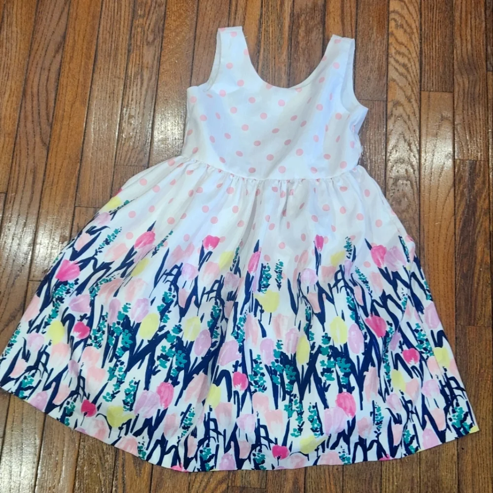 Gymboree Size 8 polka dot flower dress